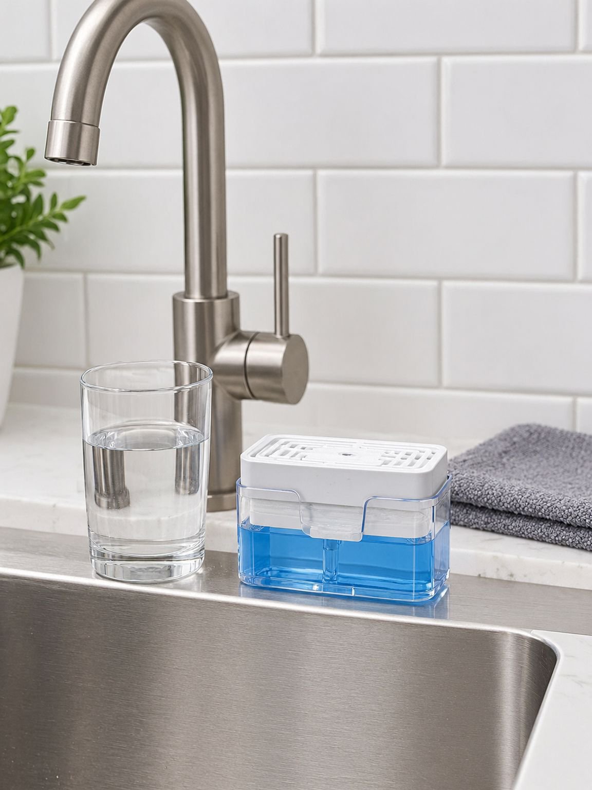 Compact Creative Press Soap Dispenser with ergonomic design