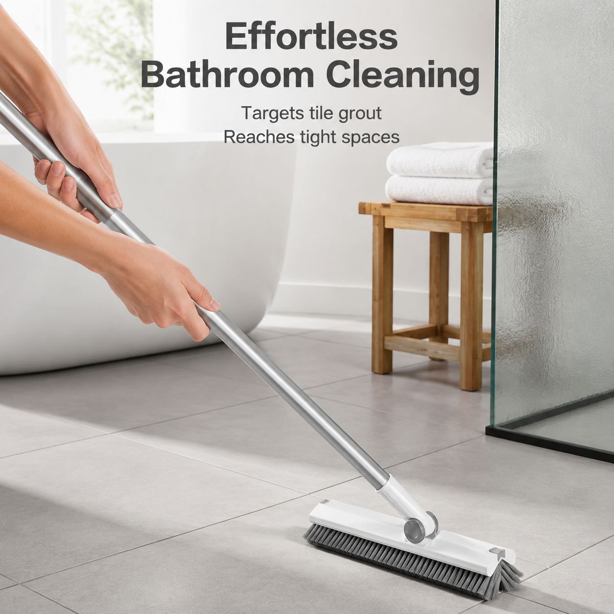 V-shaped corner cleaning floor brush