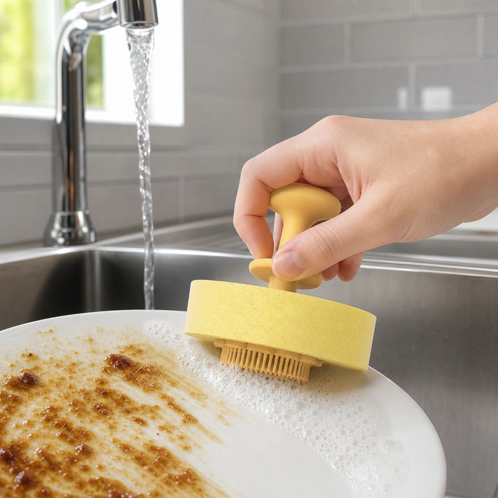 Langlebiger Silikonschwamm für nachhaltige Küchenhygiene