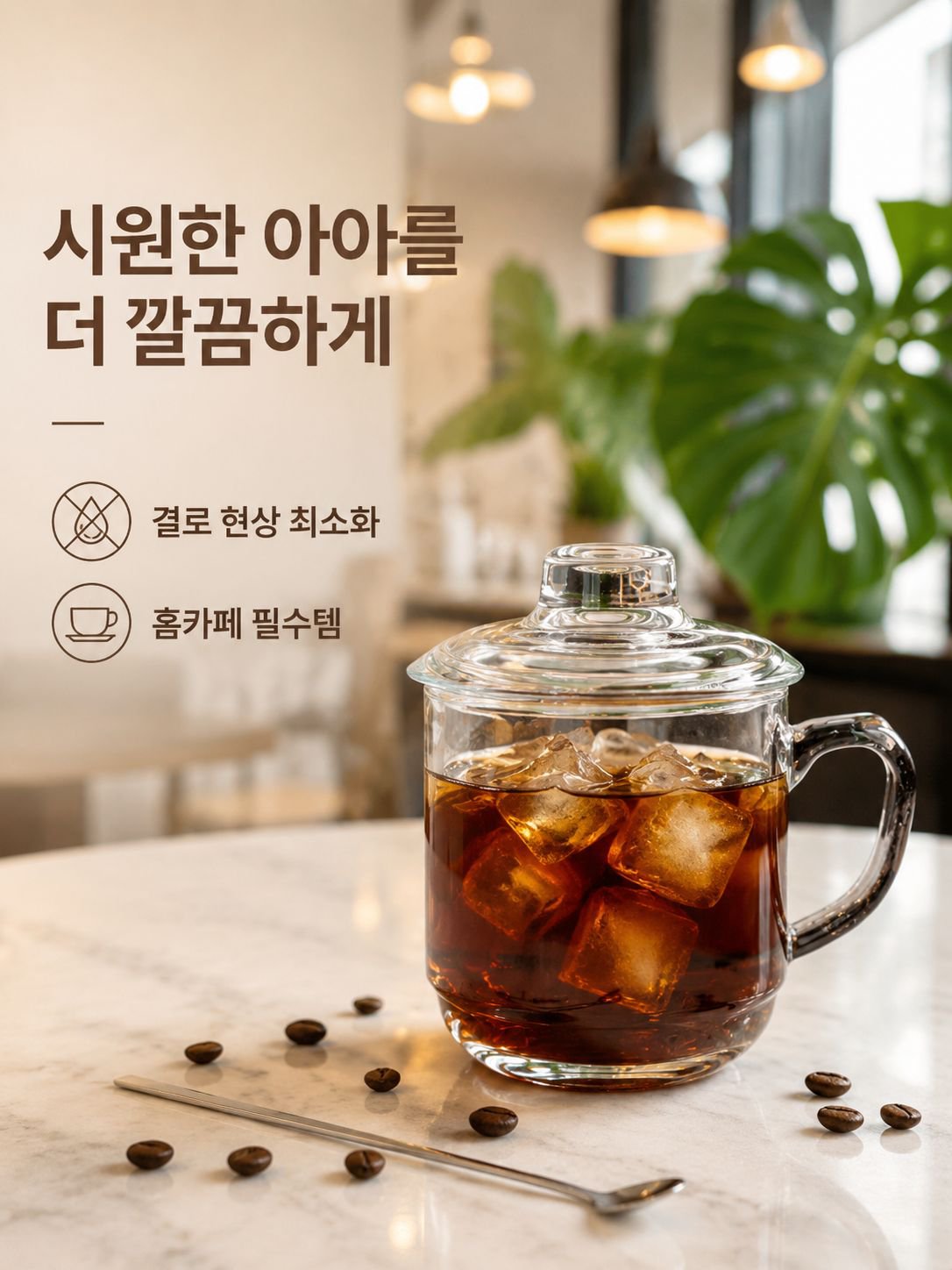 가정용 방열 유리 머그컵 뚜껑 포함