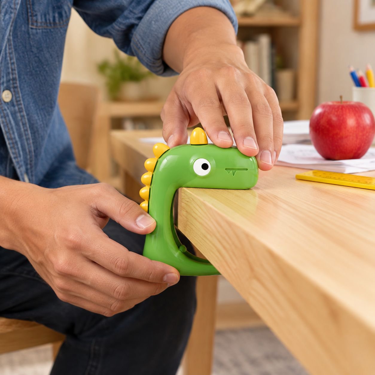Gancho de dinosaurio para colgar mochila (no requiere taladro)
