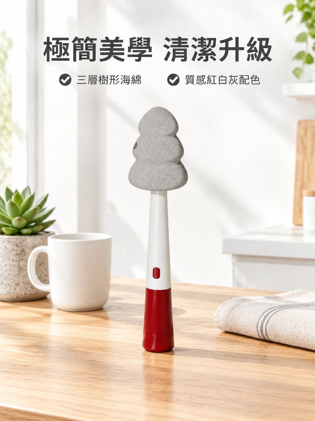 長柄三合一杯子瓶子清潔刷