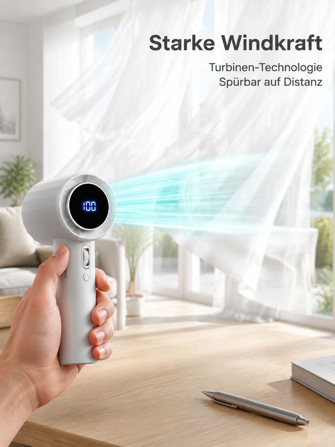 Handheld Powerful Fan USB Rechargeable Mini Outdoor Fan