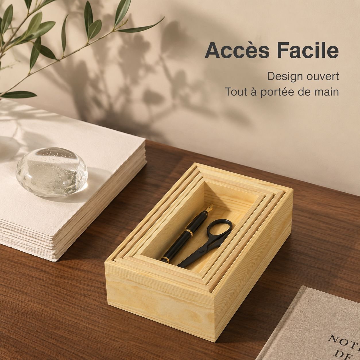 Organisateur de bureau en bois