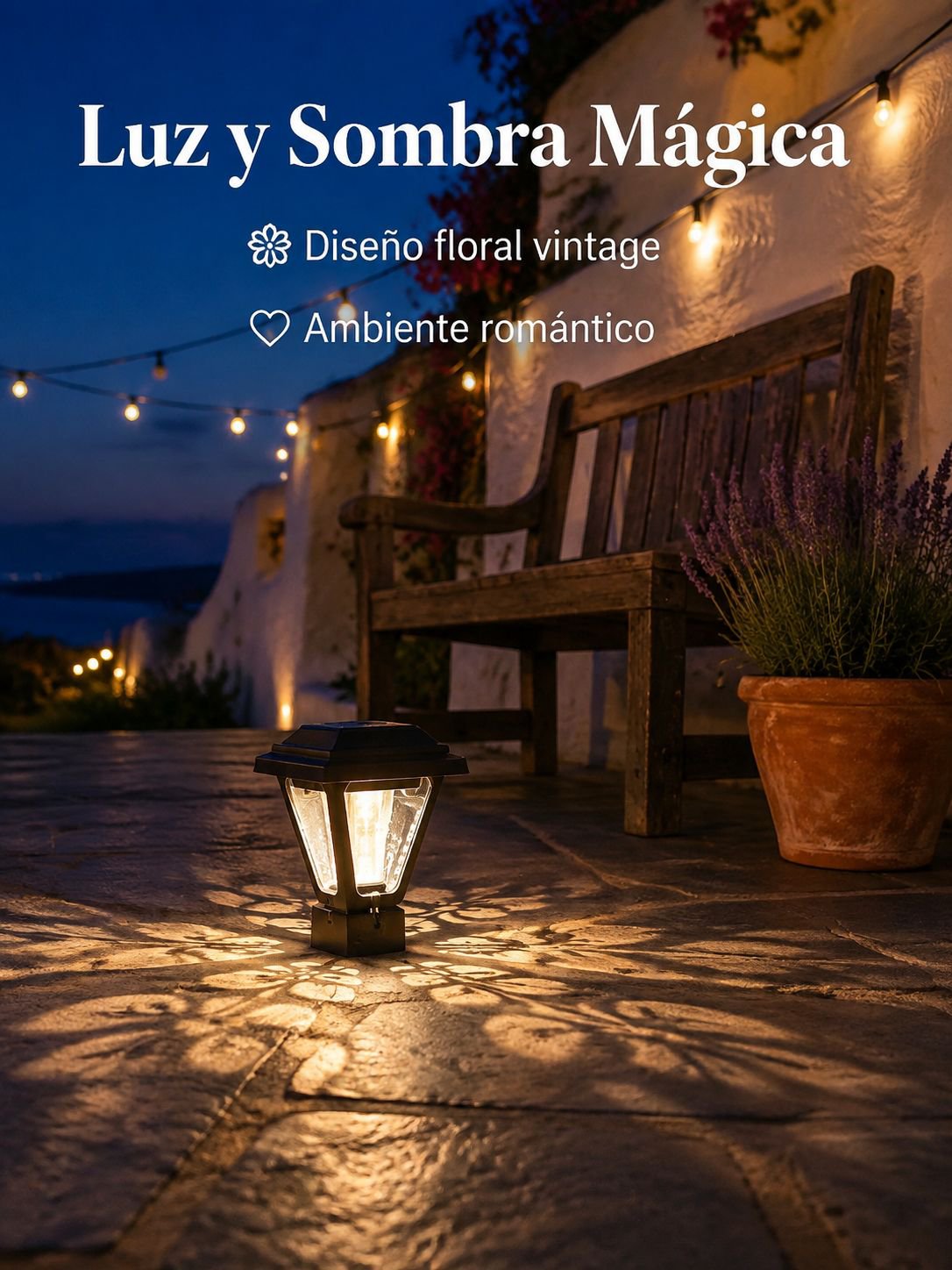 Lámparas solares para exteriores de jardín