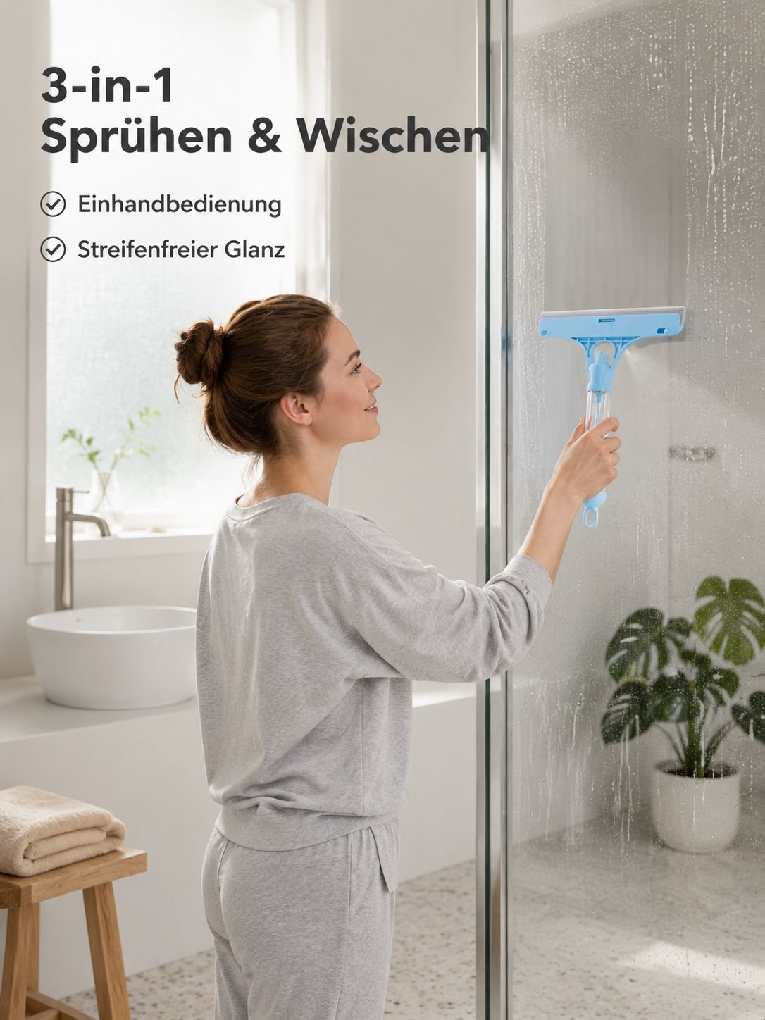 Einfach zu lagernde Wischerplatte