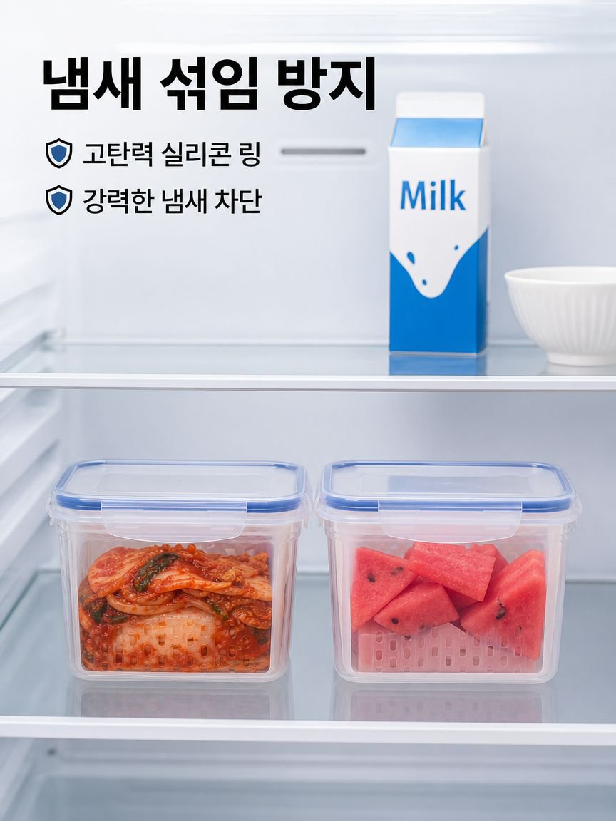 이중 식품 저장 용기