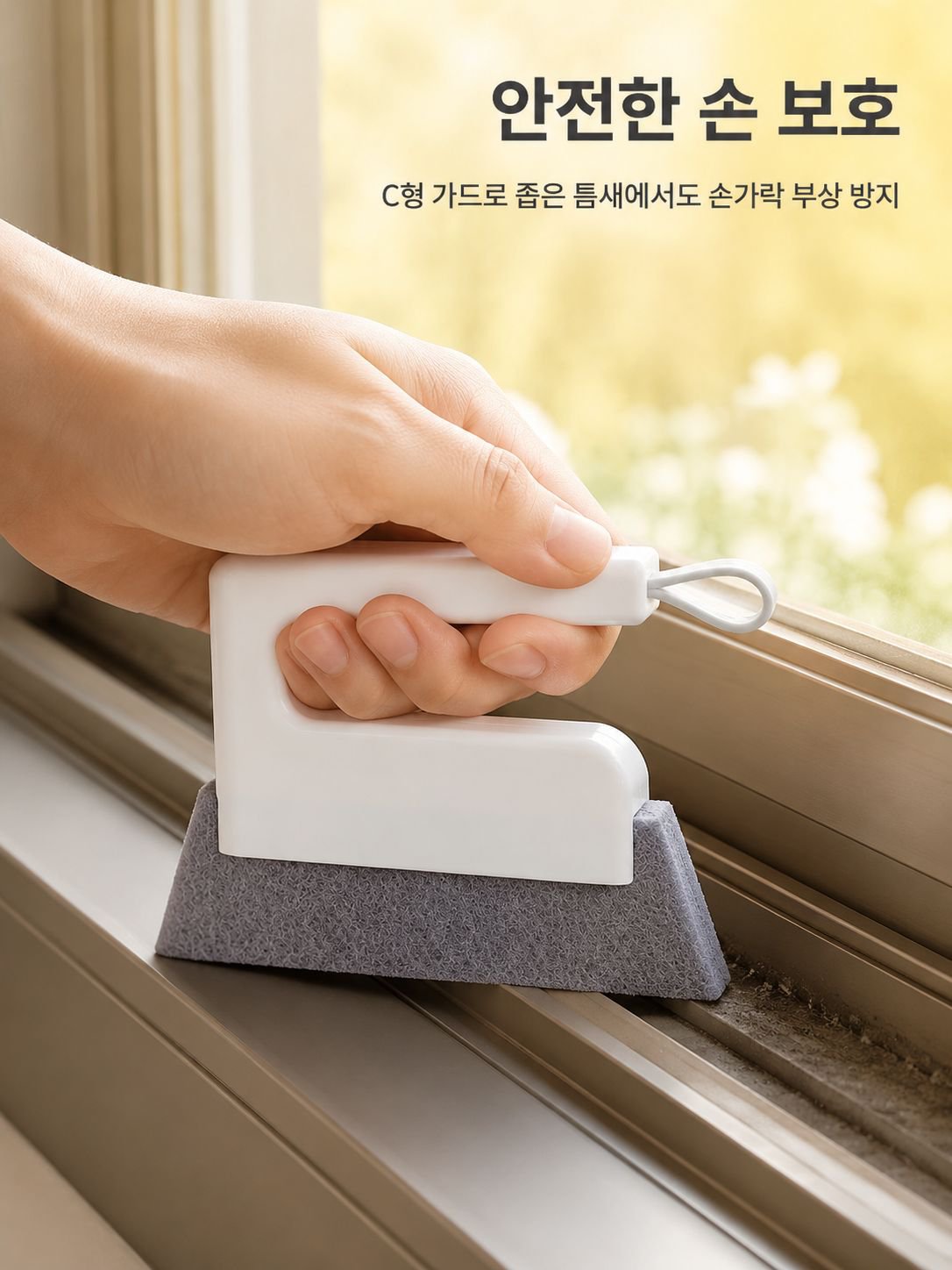 다용도 창문 청소 브러쉬 클로즈업