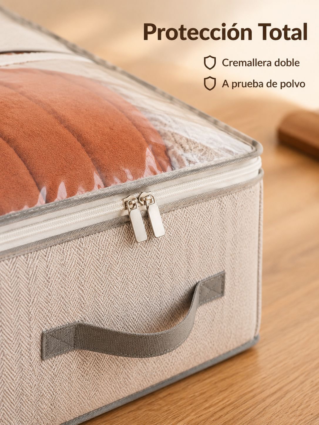 Caja organizadora de edredones Hazel de Hansem para huecos, paquete de 2