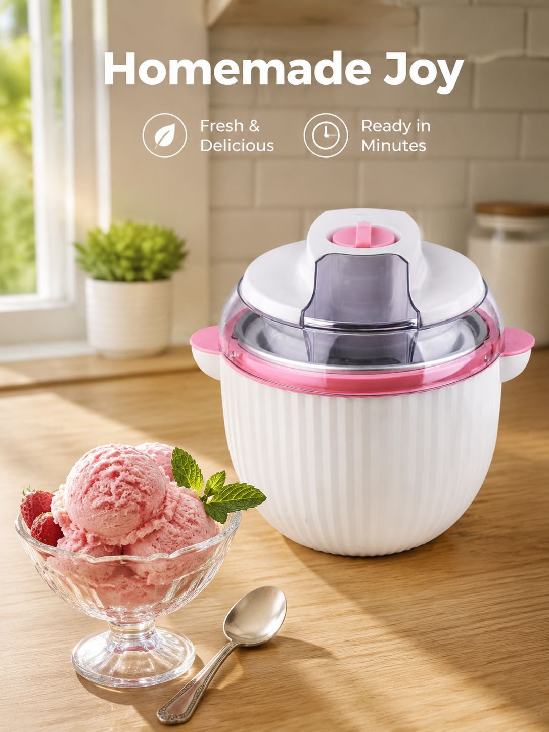 Home Small Fully Automatic Ice Cream Maker