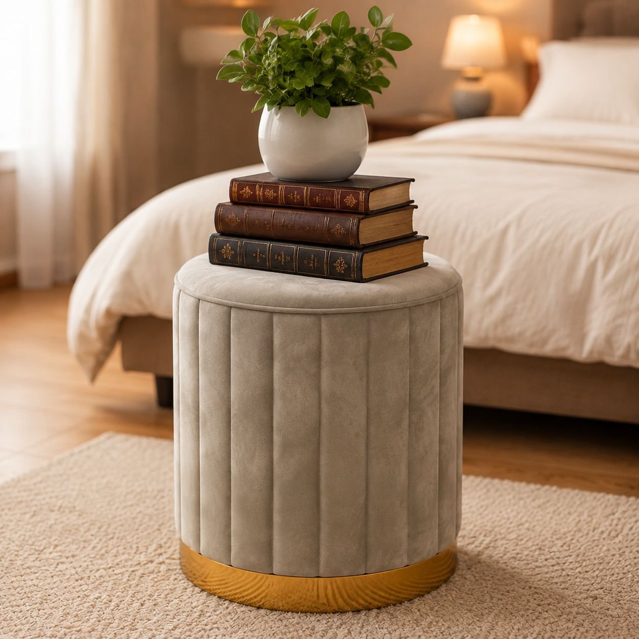 Contemporary bedroom furniture makeup stool