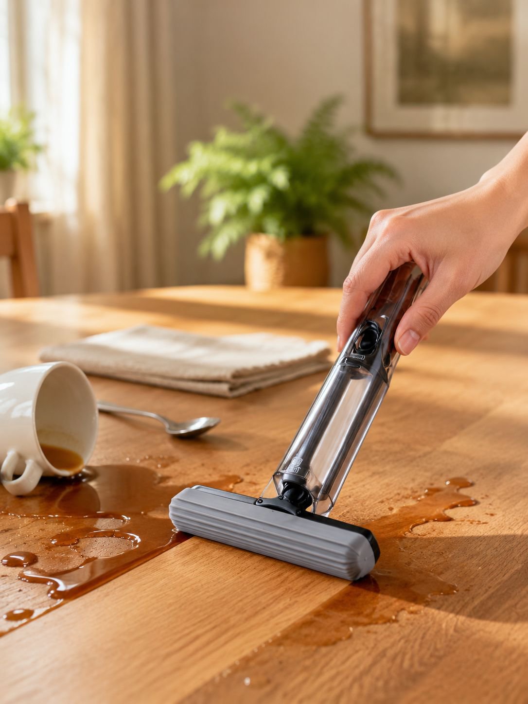 Portable Wet and Dry Mini Mop with Spray Function