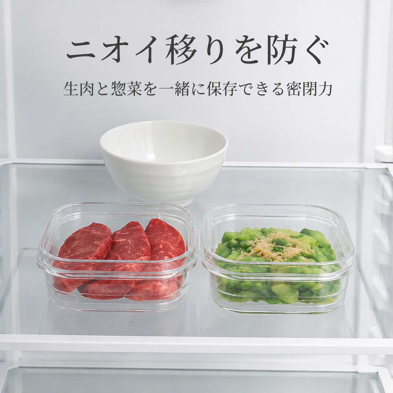多用途密封保存容器 冷蔵庫収納 餃子・野菜専用 食品グレード素材
