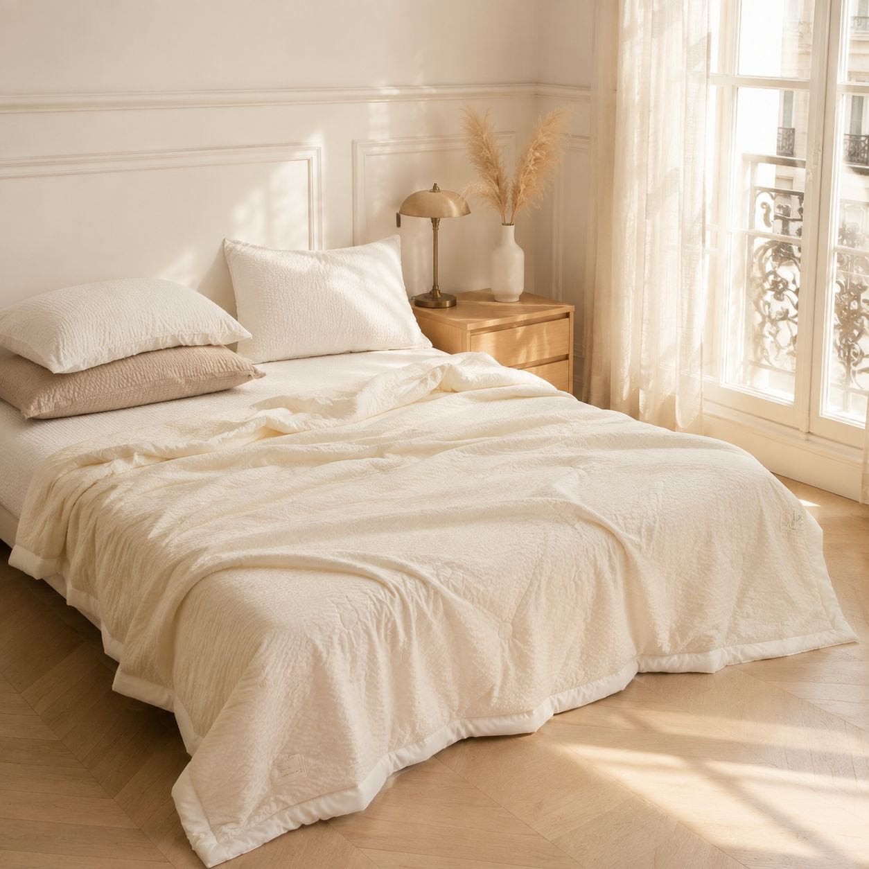 Couette d'été en fibre de soja pour chambre climatisée, simple/double, facile à nettoyer