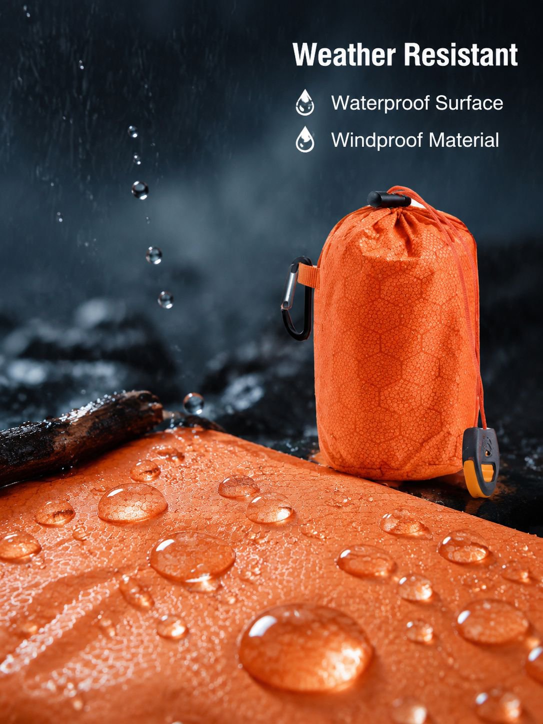 Outdoor emergency sleeping bags and blankets