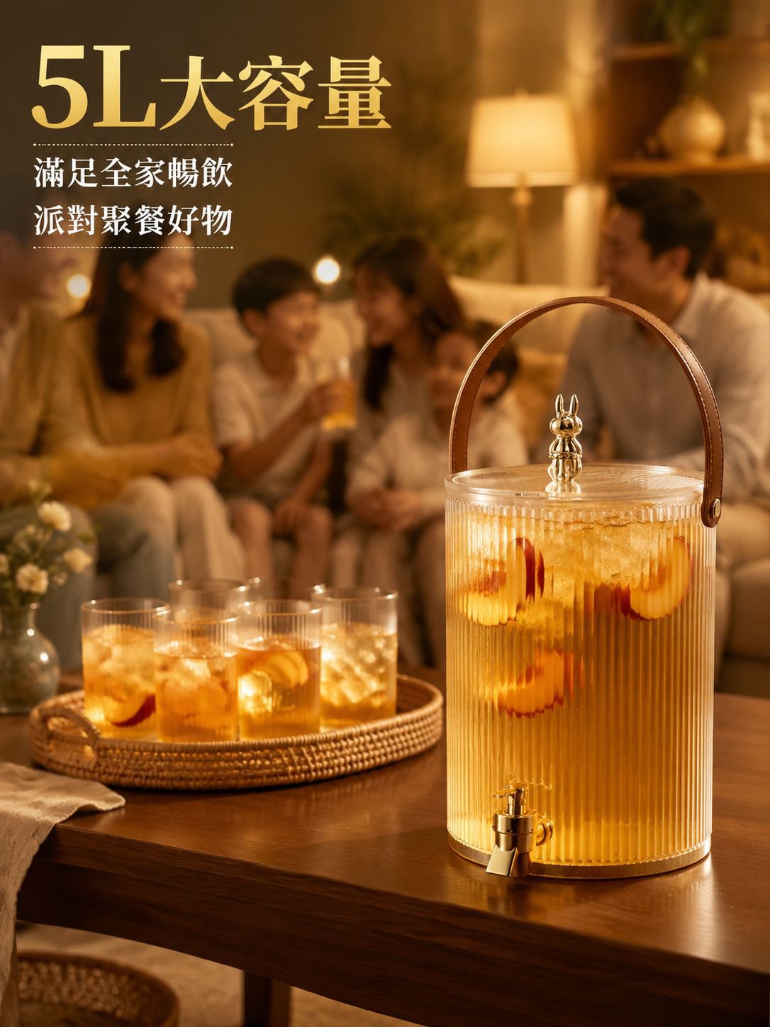 大容量冷水壺帶龍頭家用飲料桶