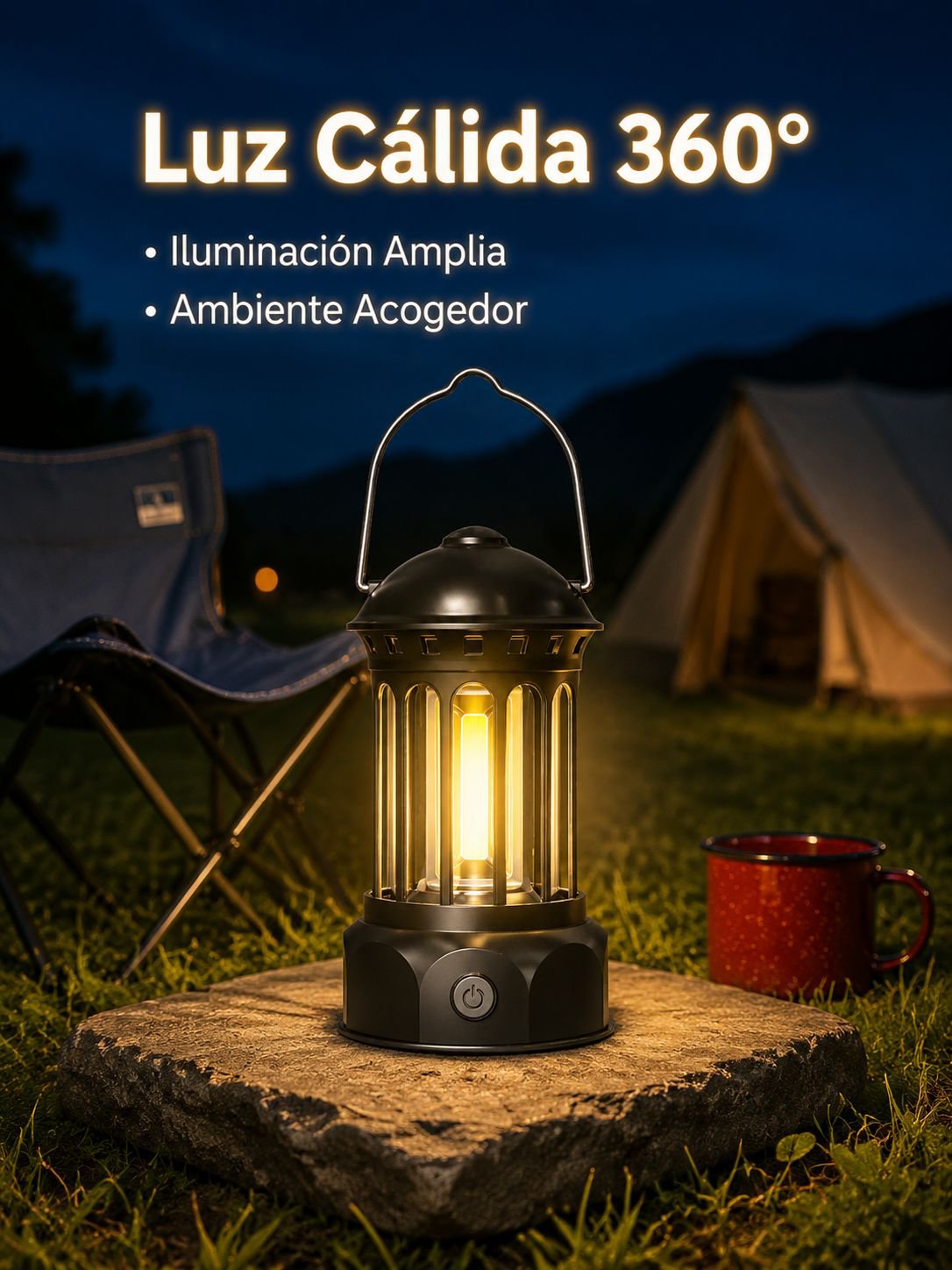 Lámpara de mesa portátil de aceite