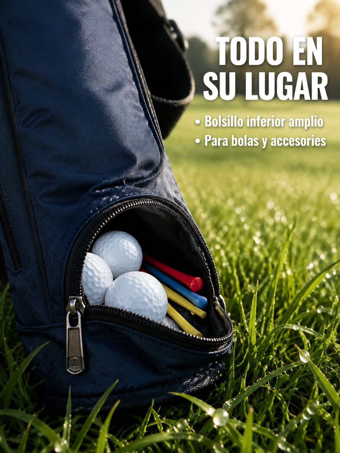 Bolsa portátil para guardar palos de golf