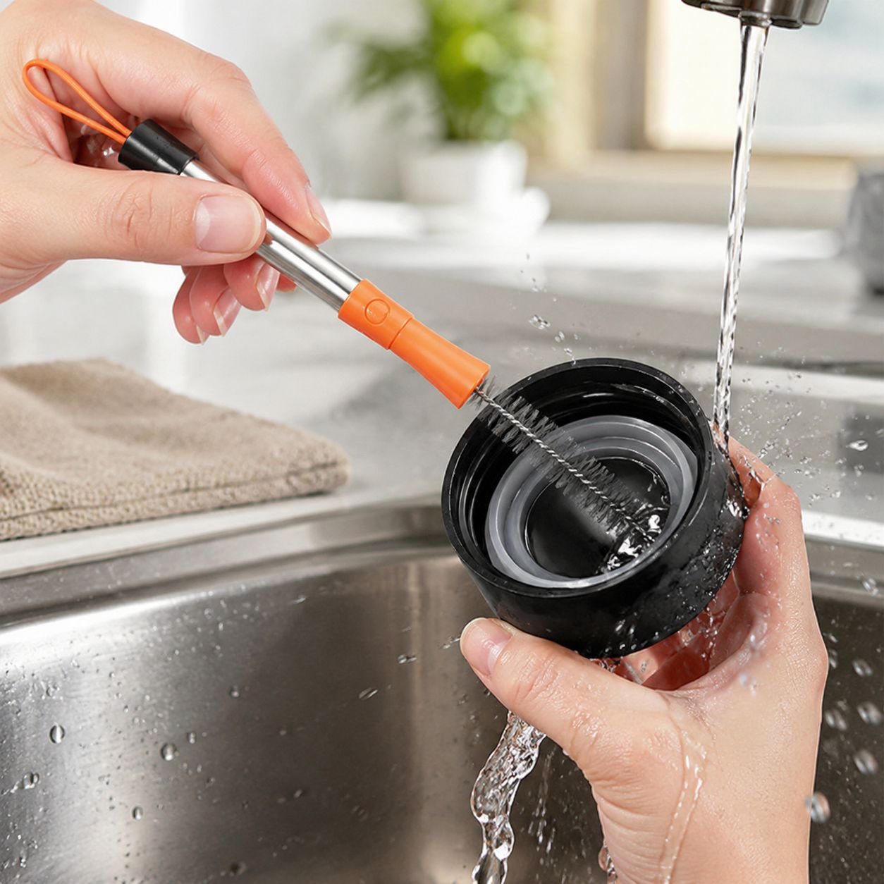 Multifunctional brush cleaning kitchen glassware