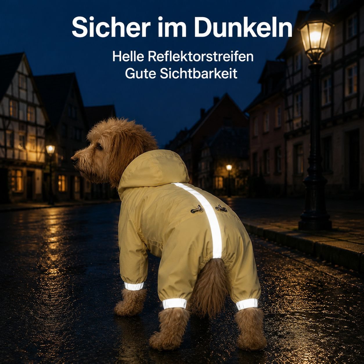 Neues Vierbein-Regenmantel für Hunde