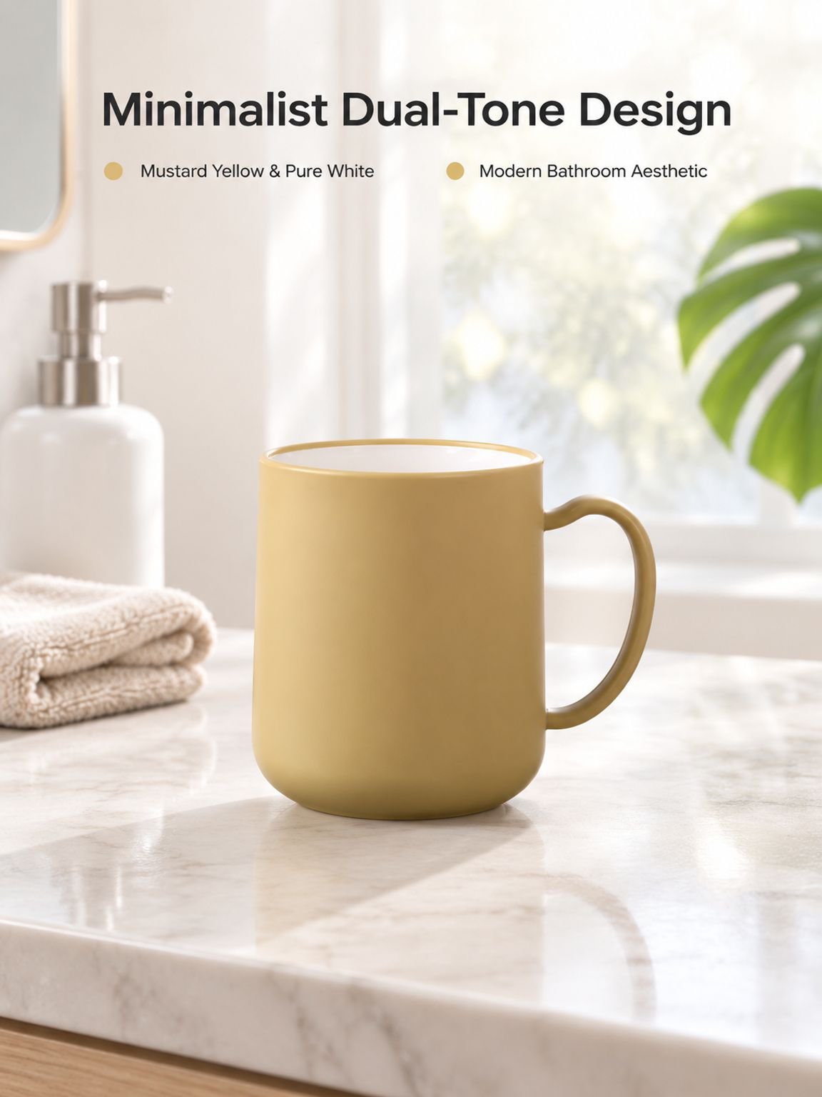 Thick, simple and fashionable mouthwash cup