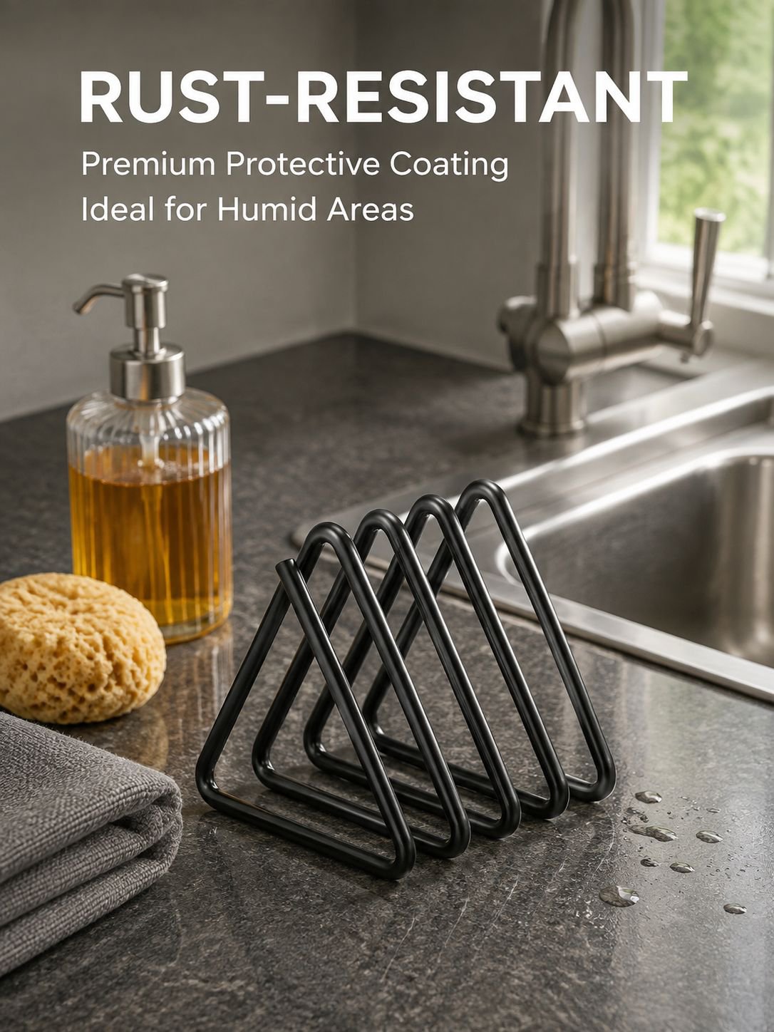 Kitchen cutting board organizer for countertop use