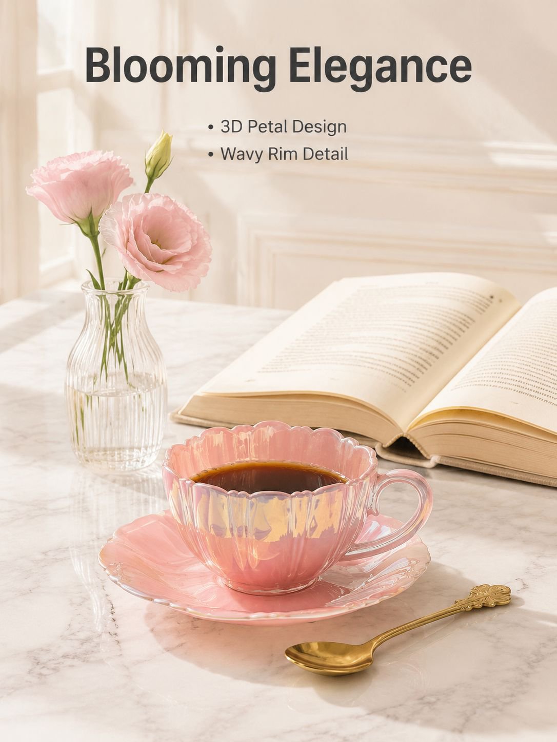 Petal Coffee Cup and Saucer Set