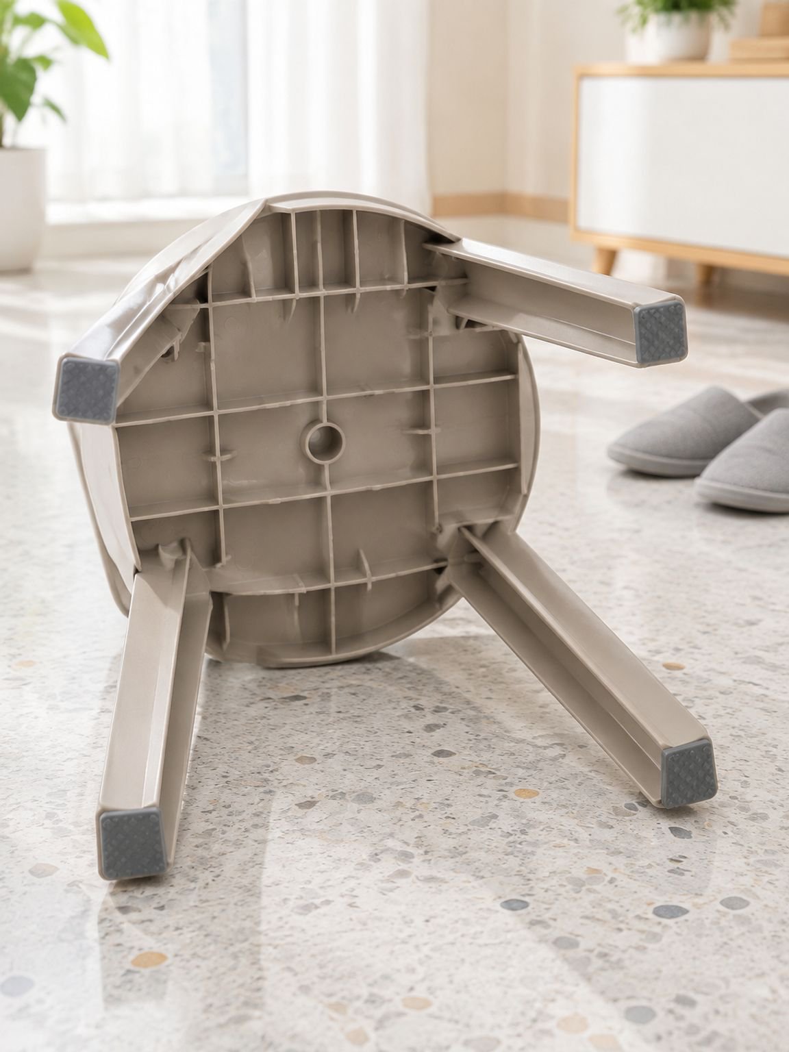Versatile plastic stool for everyday home use