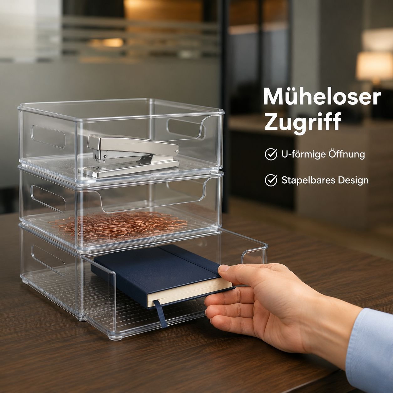 Acryl Aufbewahrungsbox für den Schreibtisch