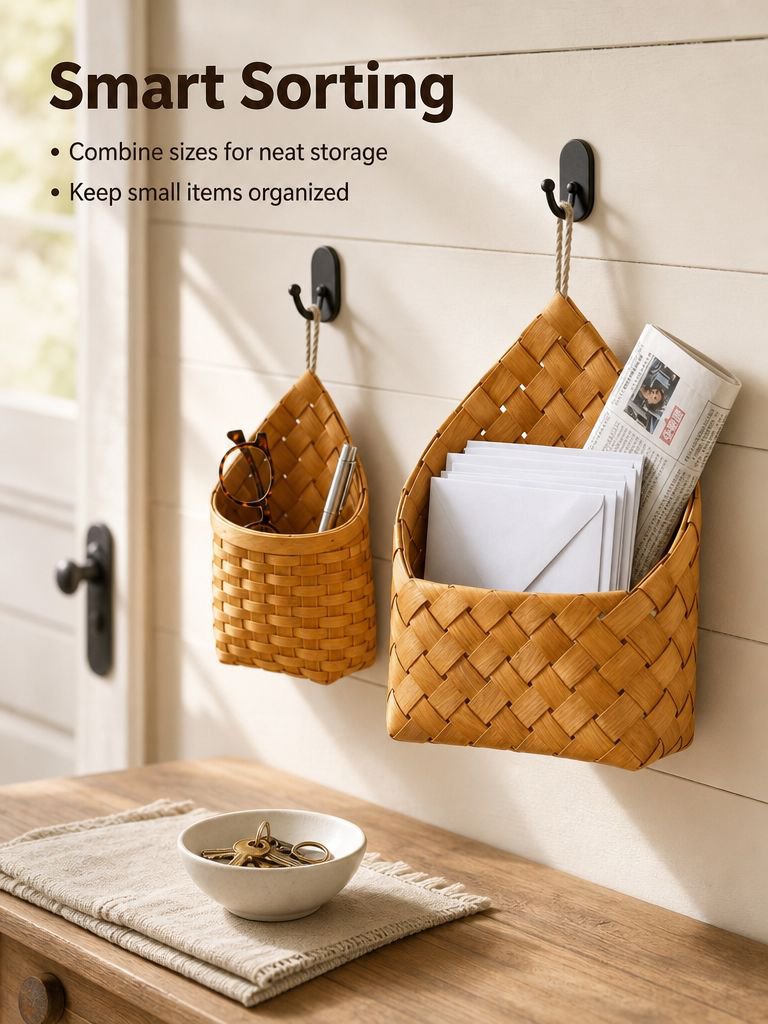 Hand-woven storage basket