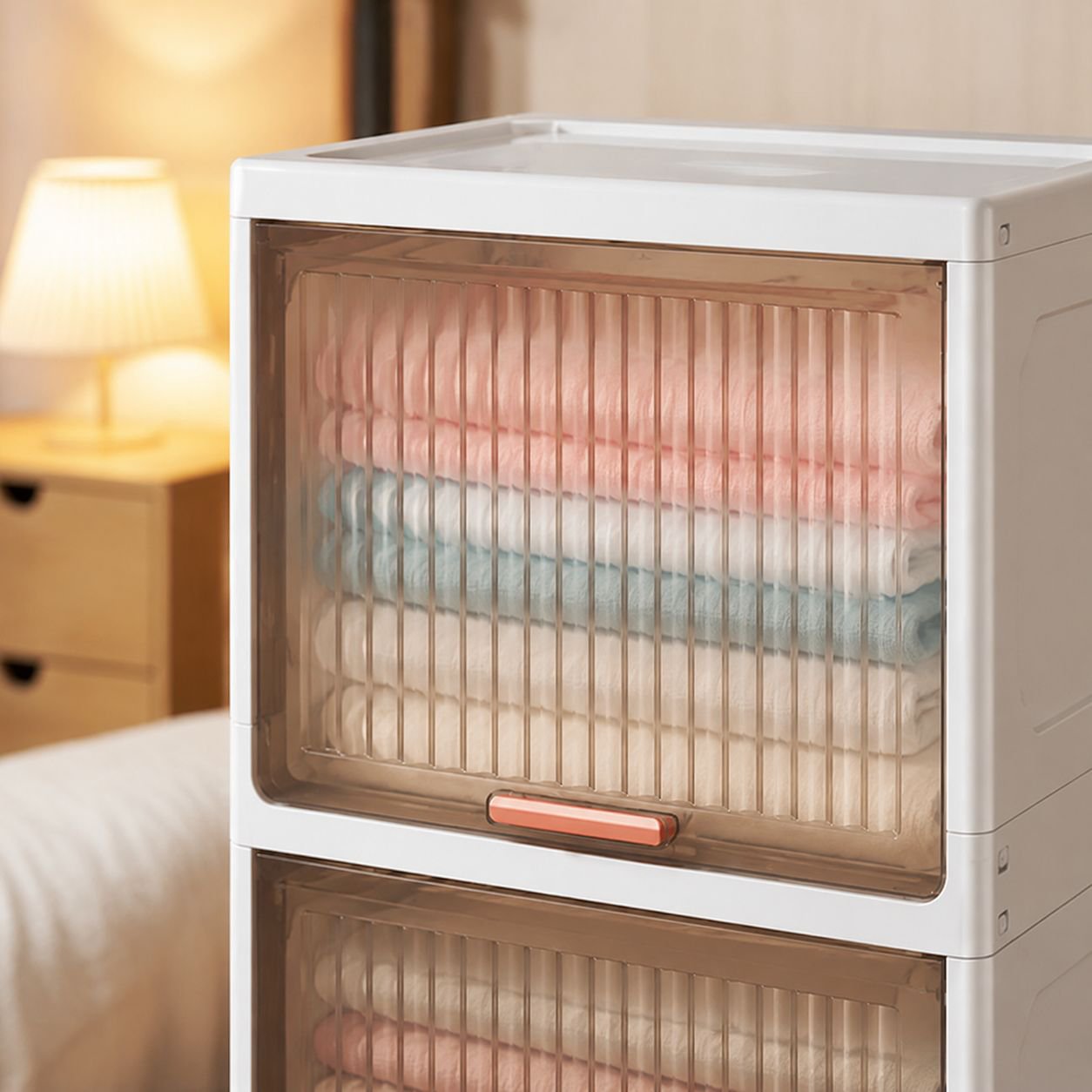 Organizador plegable de ropa para dormitorio moderno