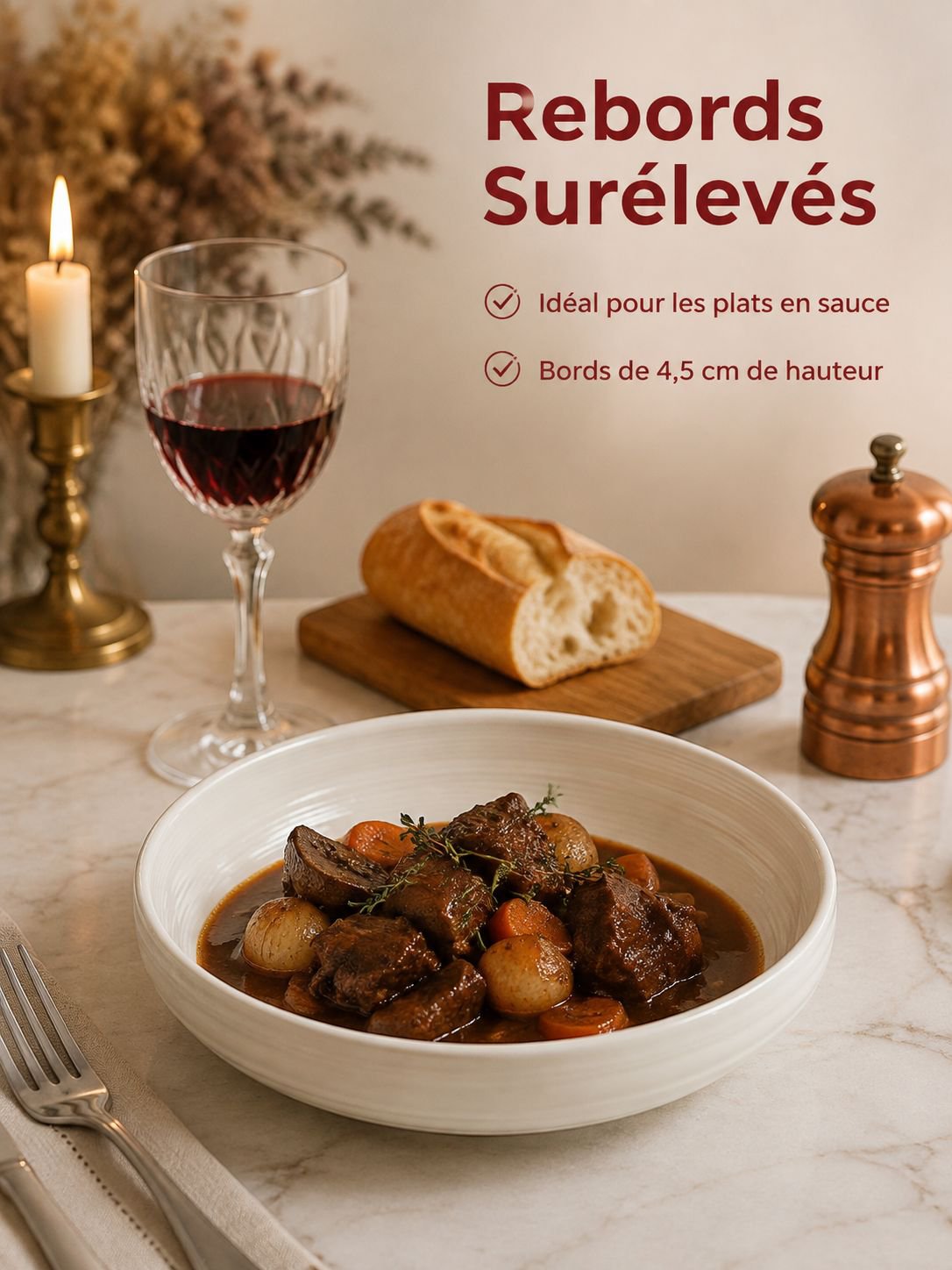 Assiette à dessert élégante pour servir une pâtisserie