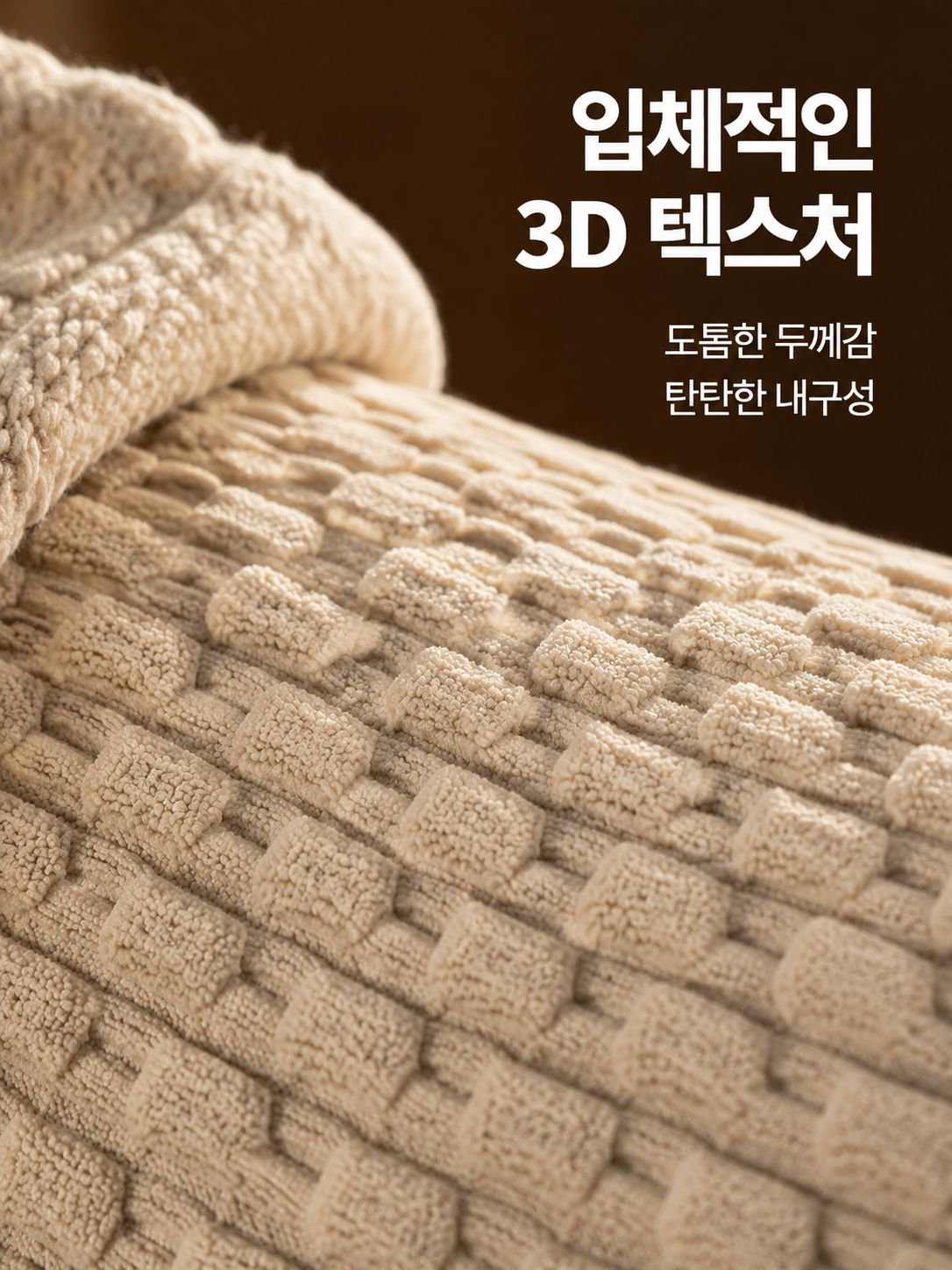 체인 코듀로이 쿠션 베갯잇