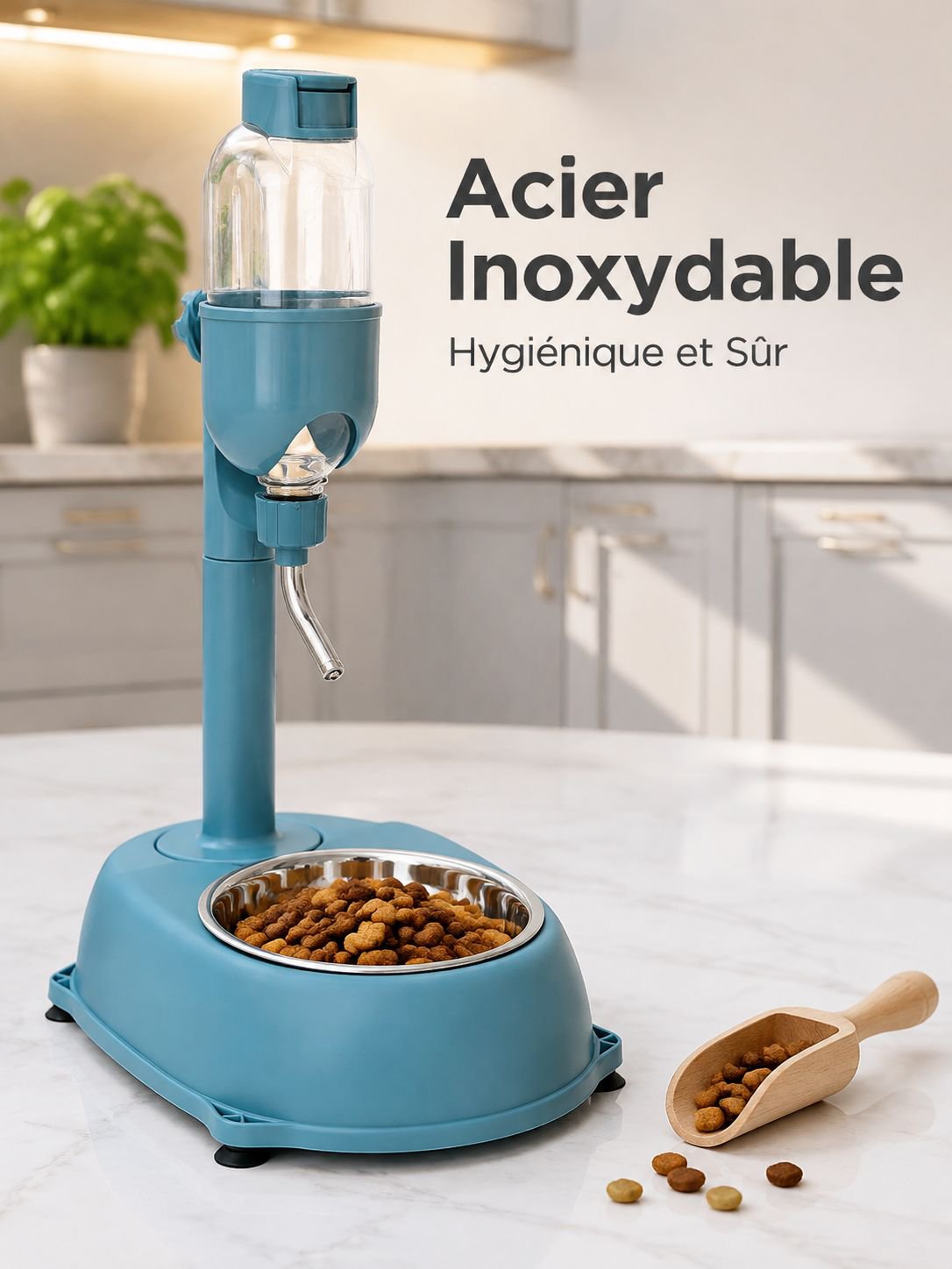 Gamelle d'eau et pot de nourriture pour animaux