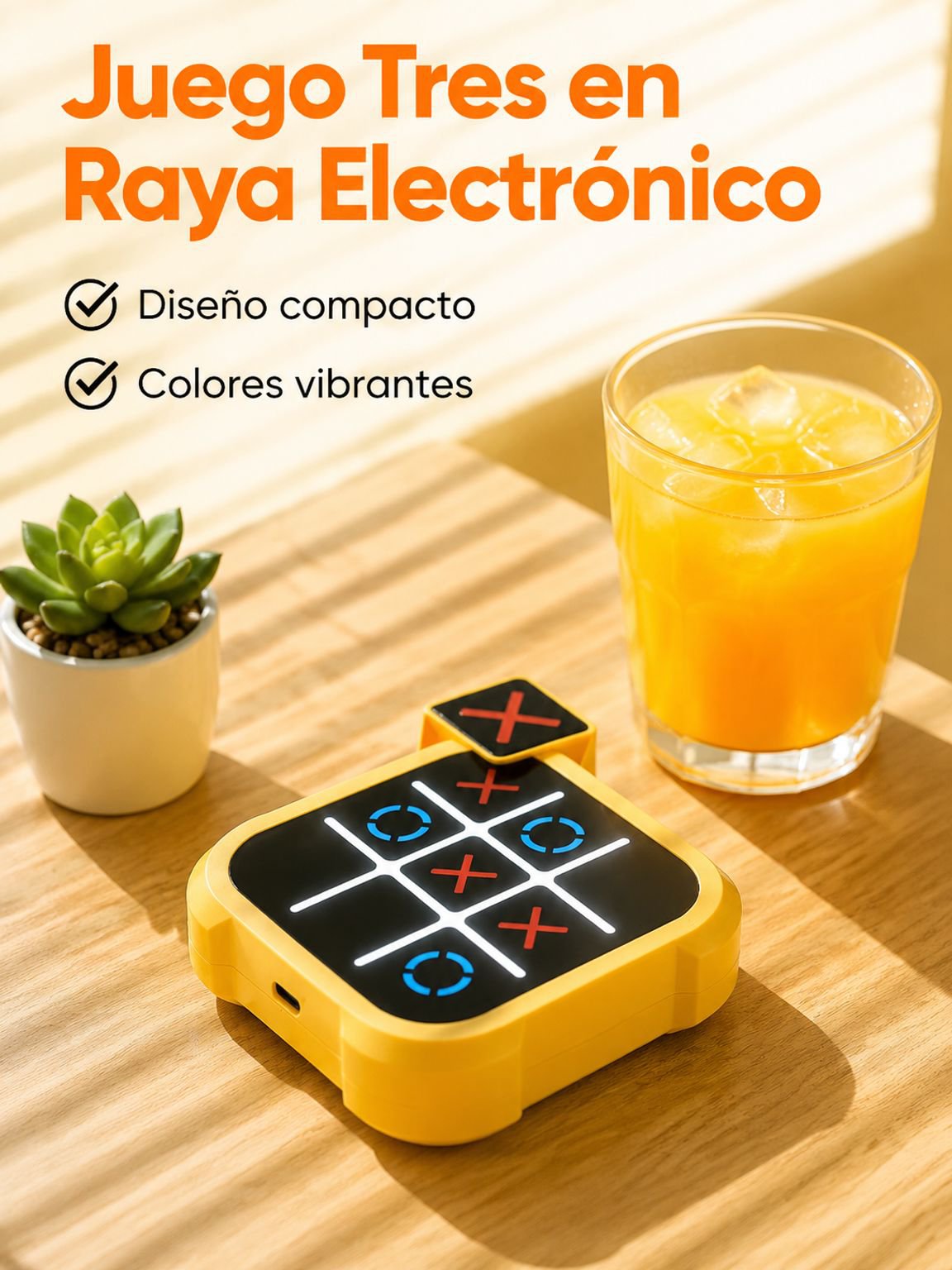 Juego electrónico de tres en raya de mesa