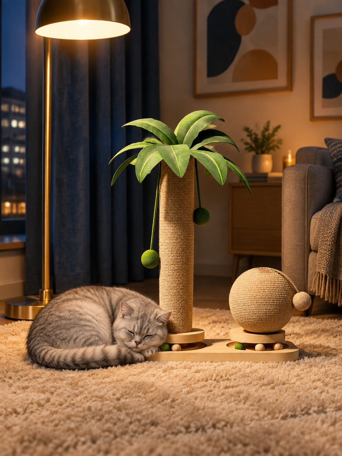 Árbol rascador resistente para gatos con diseño elegante