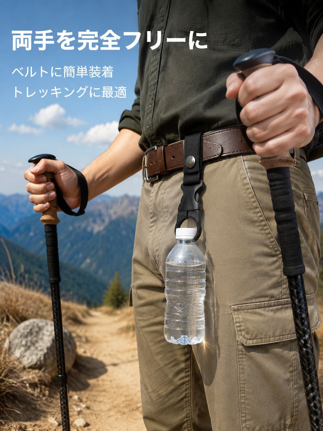 多機能ポータブルアウトドアウォーターボトルホルダークリップ