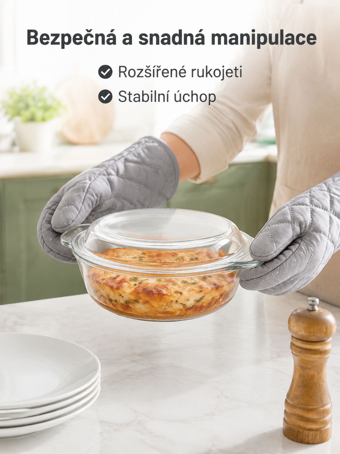 Křišťálová mísa s dvojitým uchem a krytou
