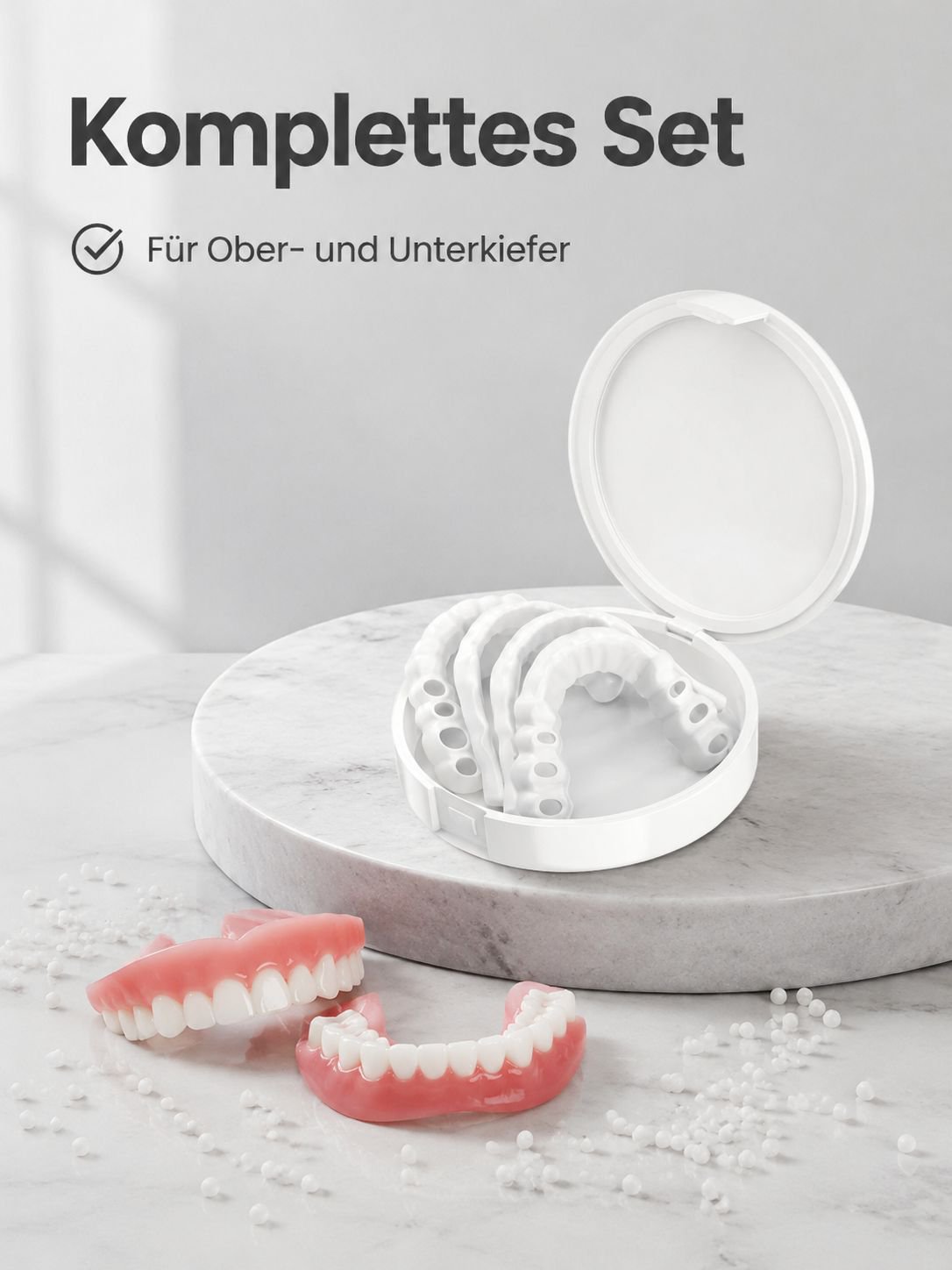 Simulation braces, dentures, temporary fillings, orthodontic care