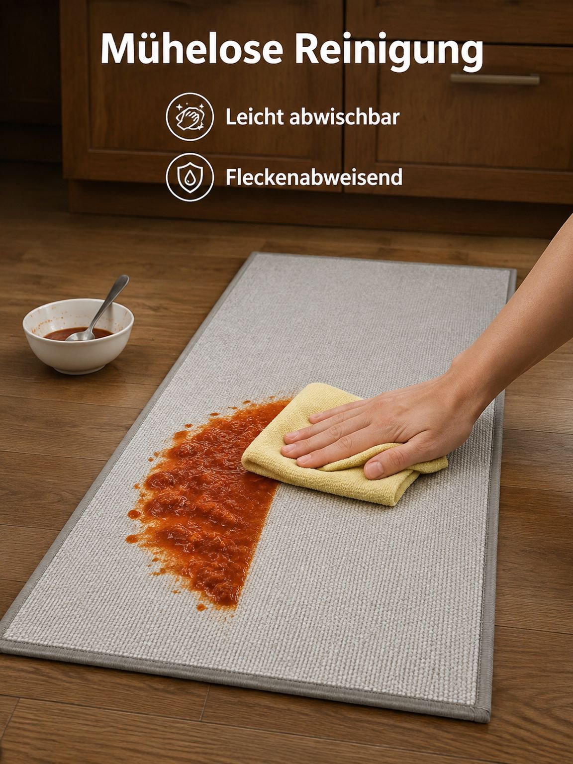 Saugfähige, rutschfeste Küchenmatte