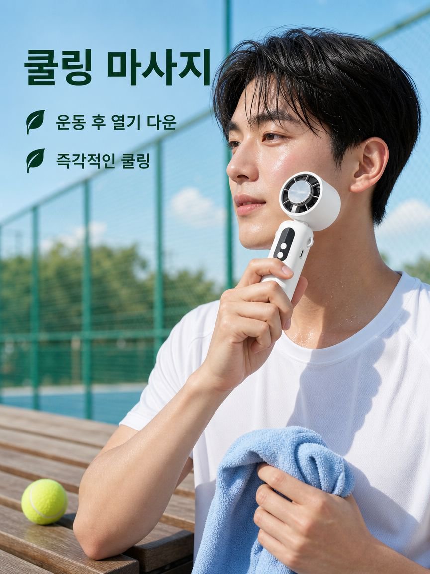 고속 얼음찜질 소형 손 선풍기 야외 휴대용 목걸이 선풍기