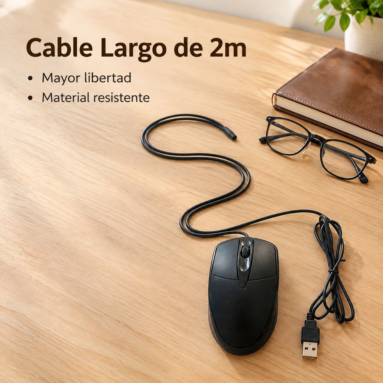 Ratón con cable multifuncional, para oficina y juegos