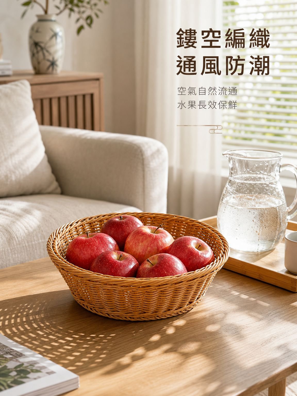 仿藤編收納水果籃