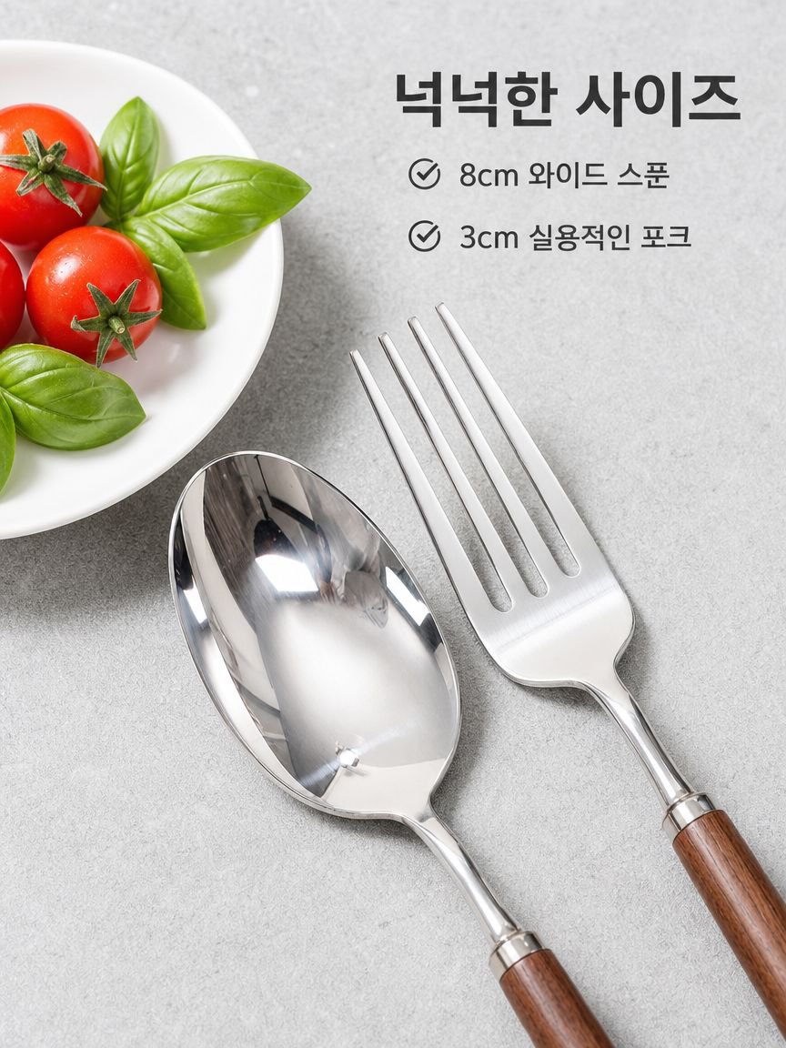 두꺼운 스테인리스 식사용 국자