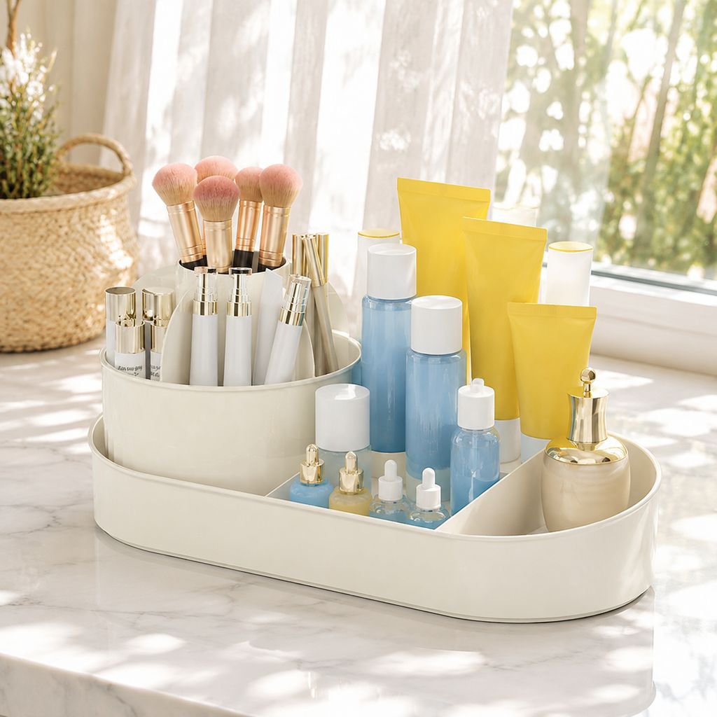 Makeup Storage Box organizing skincare and beauty products