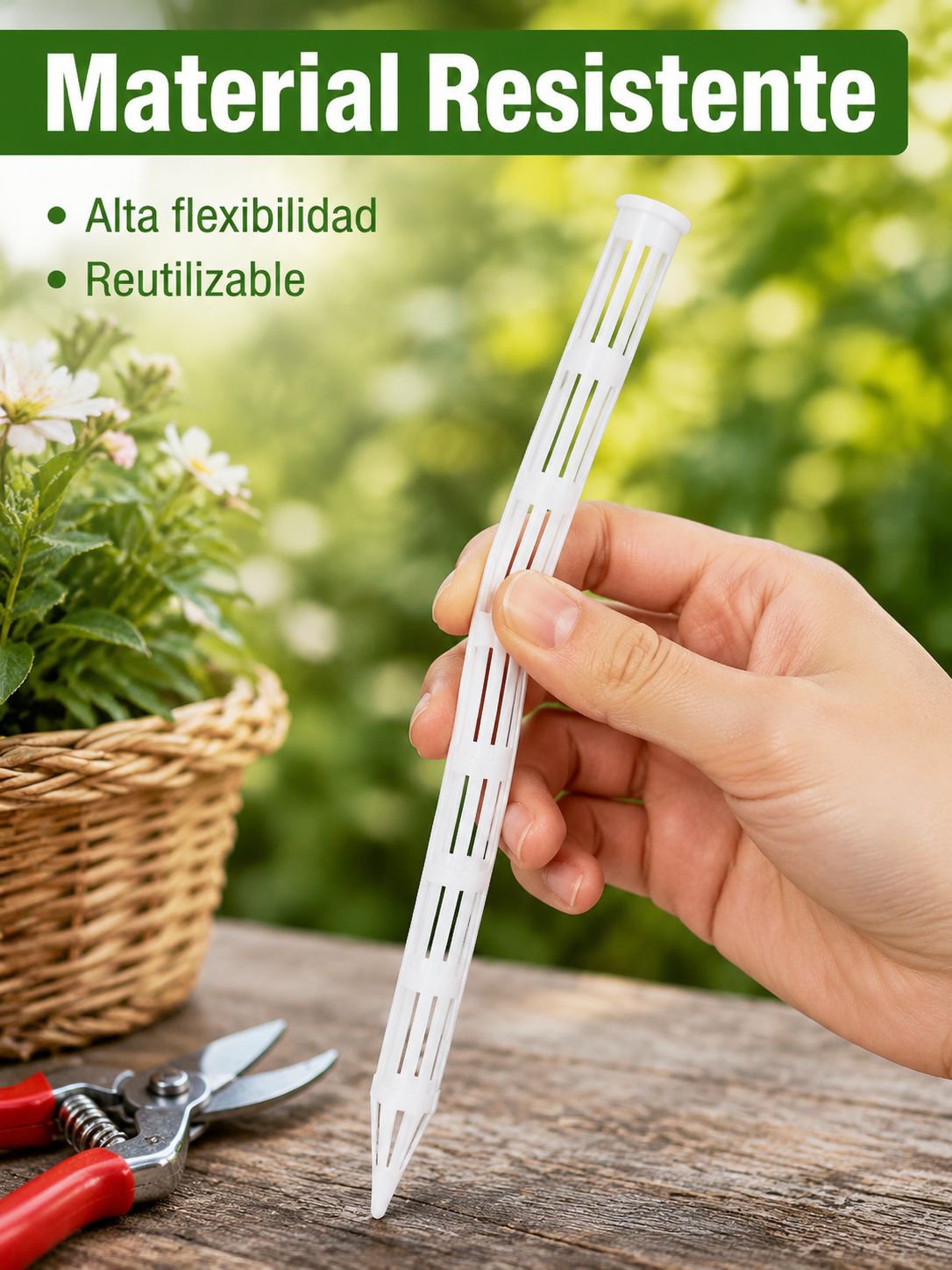 10 tubos de ventilación para macetas, evitan el encharcamiento y la pudrición de raíces