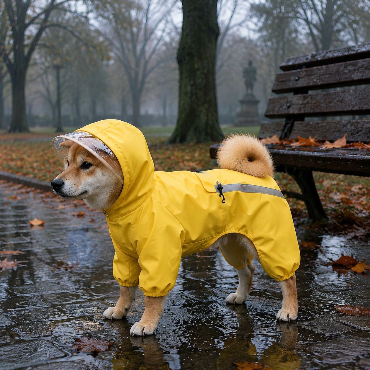 Neues Vierbein-Regenmantel für Hunde