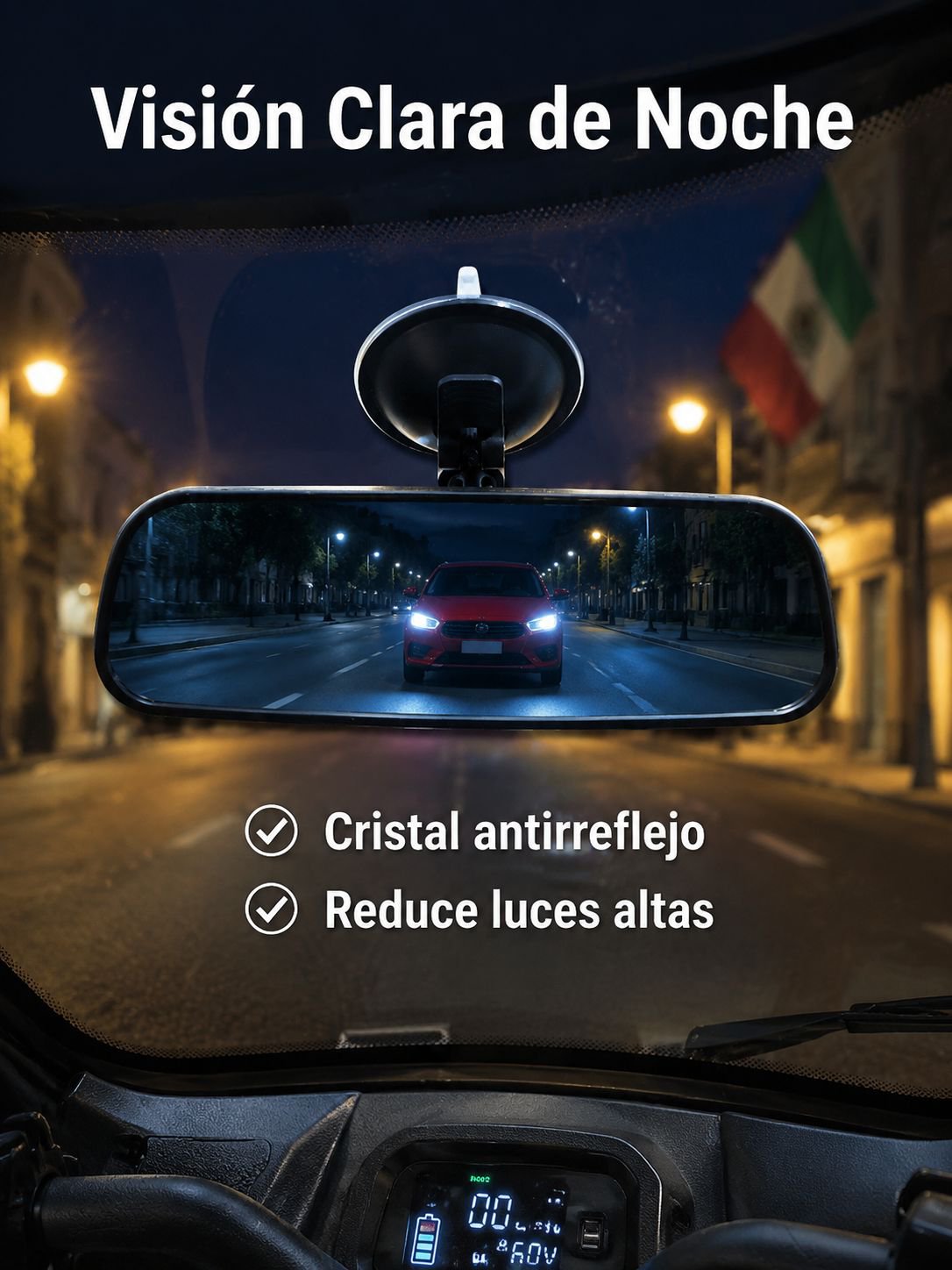 Espejo retrovisor para triciclo eléctrico