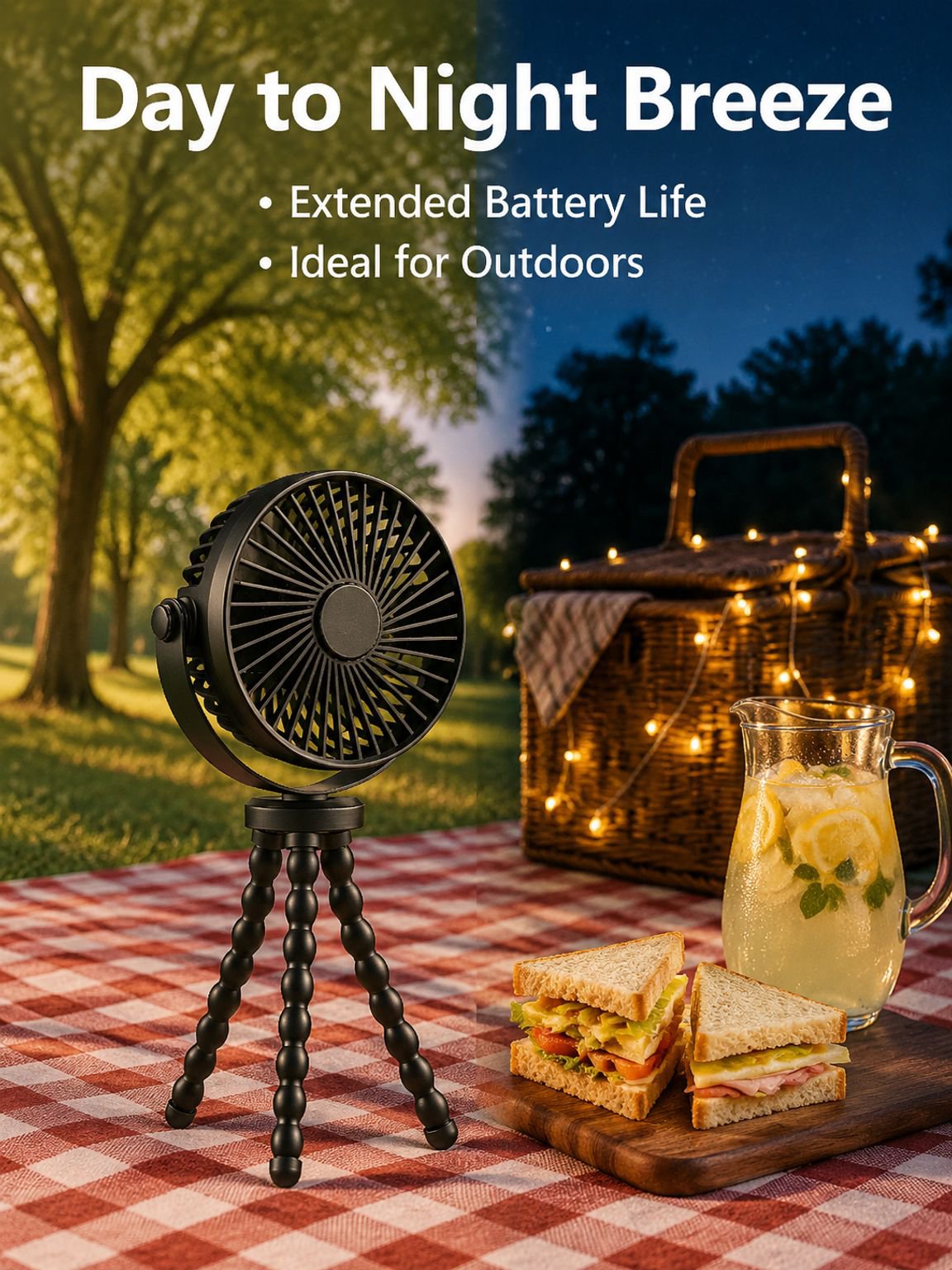 Desktop Fan Long Life Universal Octopus Fan Lasts All Day Portable Outdoor Wind Mute