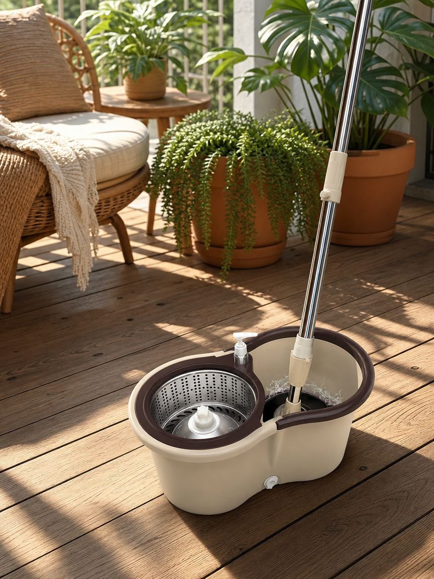 Ergonomic handle mop for effortless cleaning